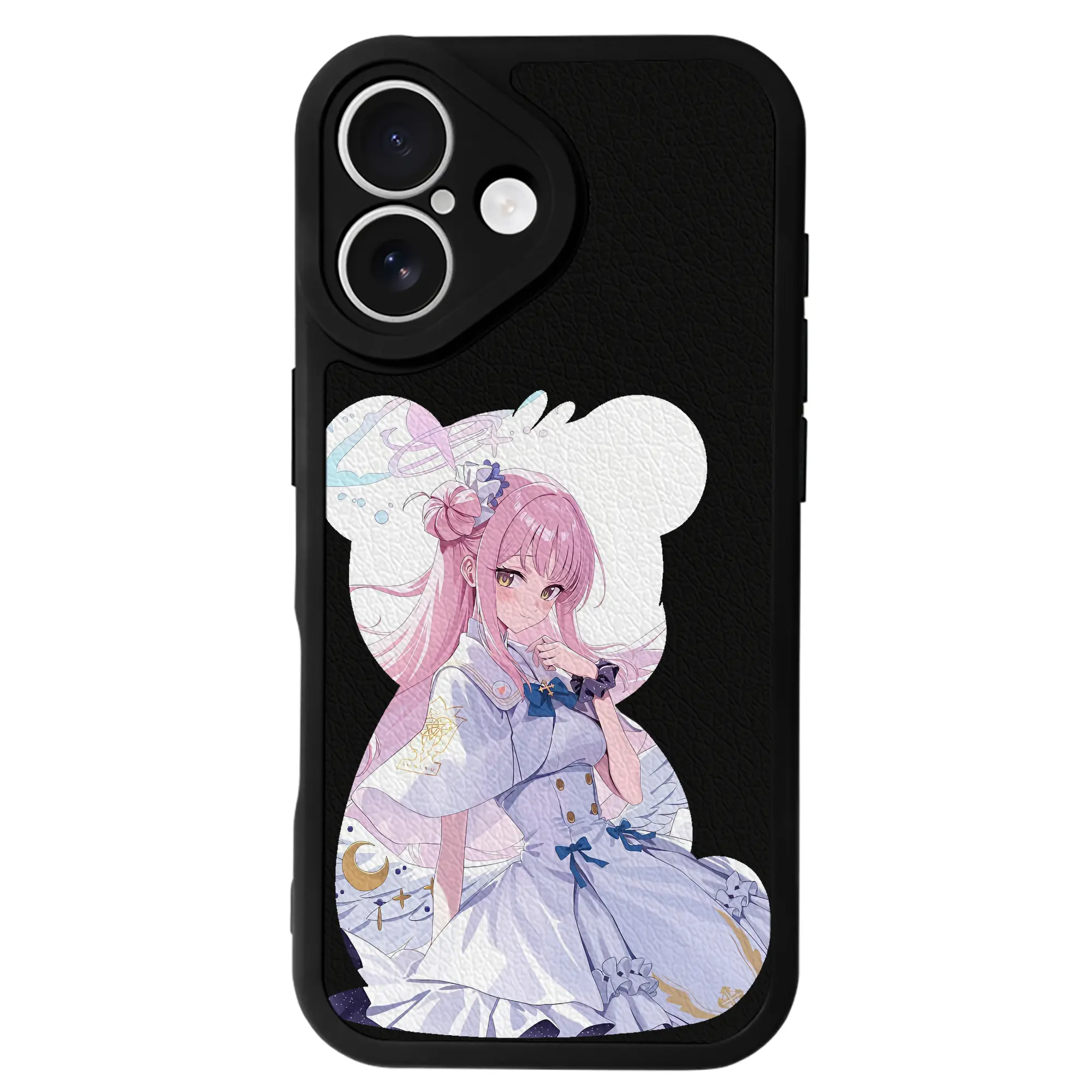 ブルーアーカイブ グッズ 聖園ミカ - IPhone 16シリーズ対応 ・ シリコンスマホケース ・ レザー調 ・ 高精度フィット ・ 耐衝撃 ・ ワイヤレス充電対応 ・ 精密カット